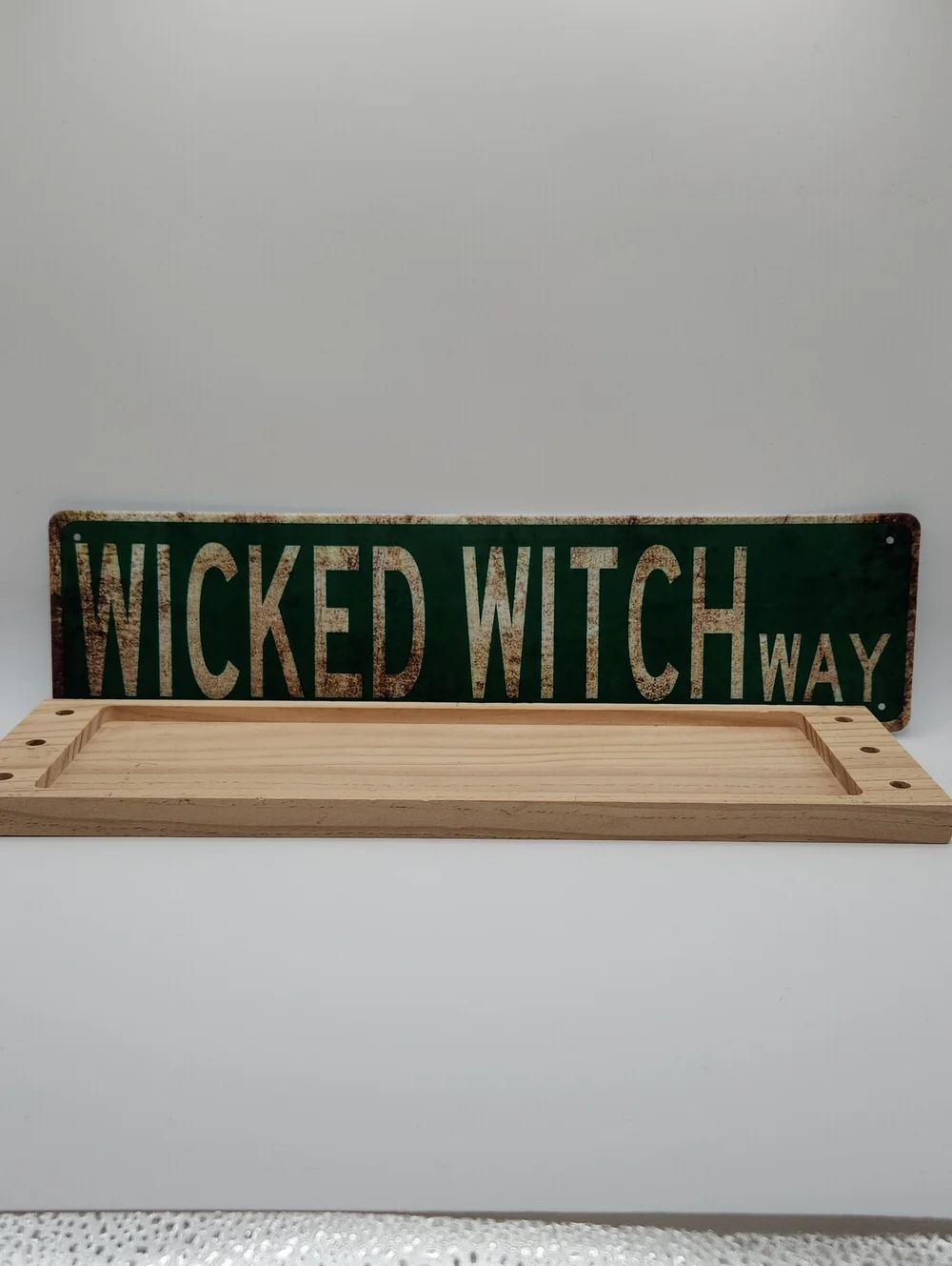 Wicked Witch Way Vintage Halloween Metal Sign - 4